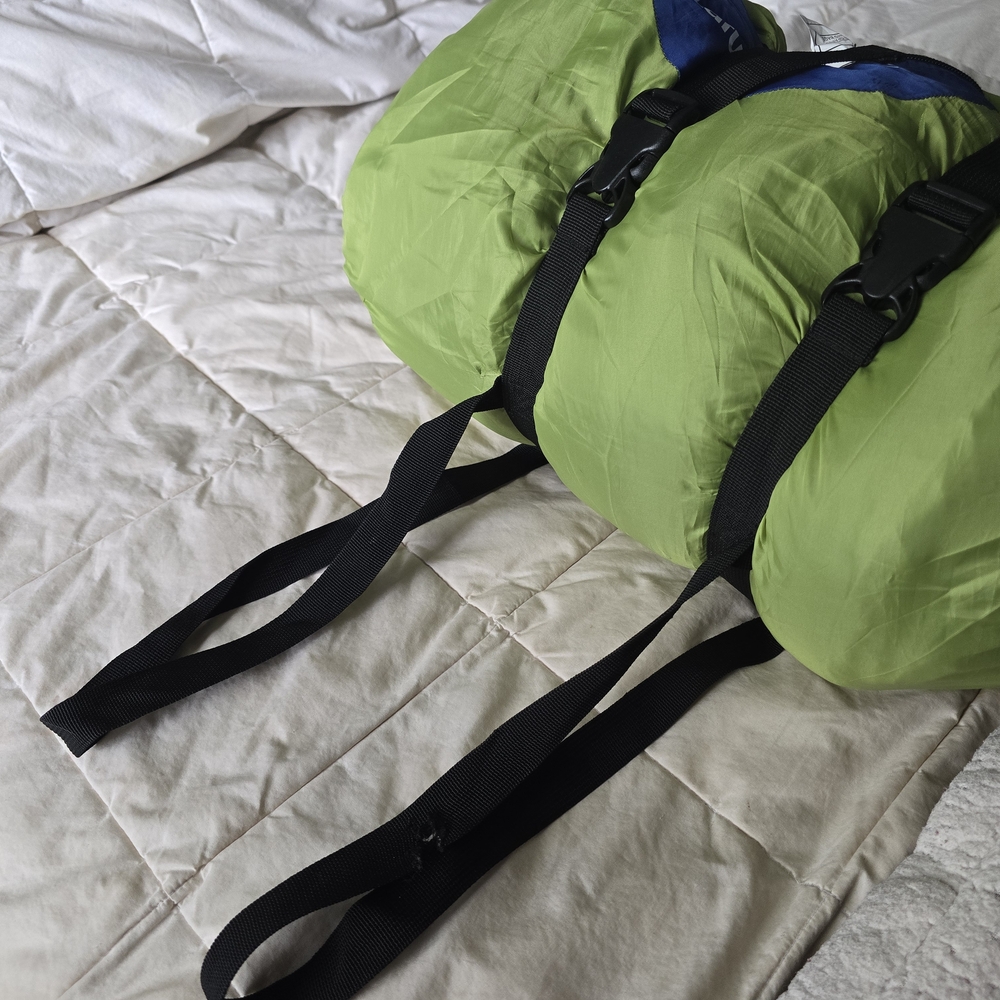 Kids Blue and Green Sleeping Bag - Picture 6 of 7